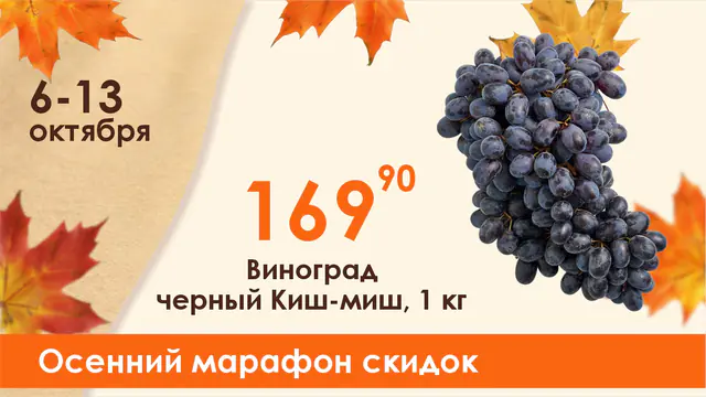 Виноград чёрный киш-миш